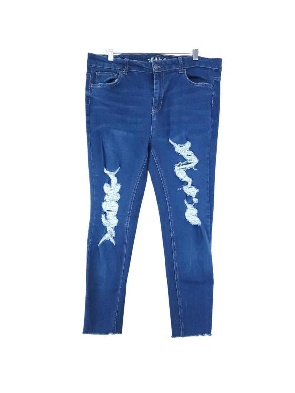 Wild Fable Destroyed Jegging Women's Size 16 Stretch Raw Cuff